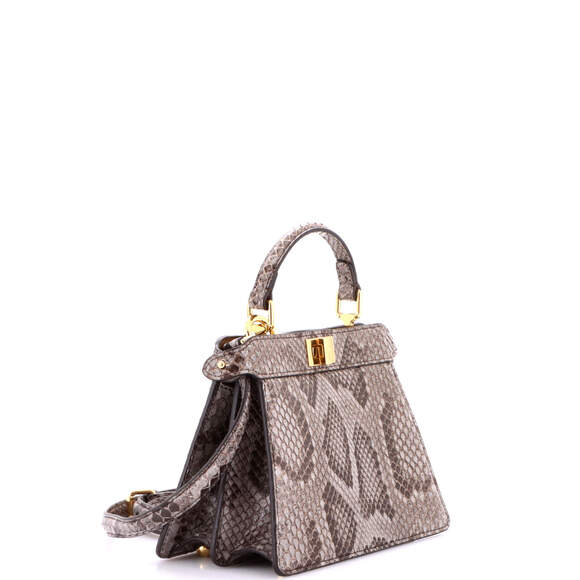 Fendi Petite Peekaboo ISeeU Bag Python - Picture 2 of 6